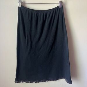 Brandy Melville Black lace midi skirt